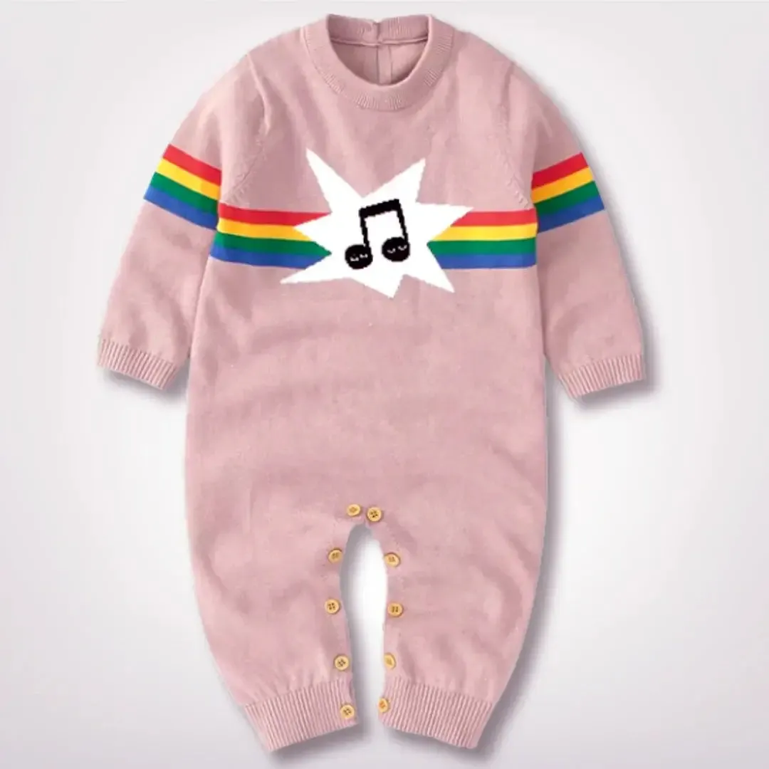 Melody in the Sky Knit Romper (0-18M) 🎶