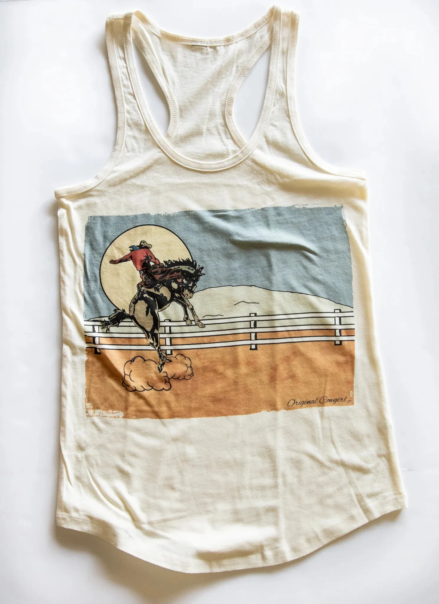 Moonlight Cowboy Racer Back Graphic Tank Top (DS) RBR