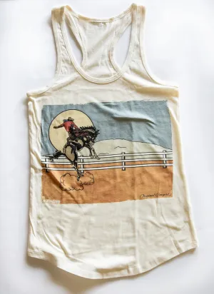 Moonlight Cowboy Racer Back Graphic Tank Top (DS) RBR