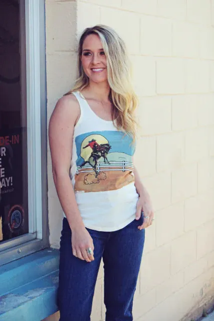 Moonlight Cowboy Racer Back Graphic Tank Top (DS) RBR