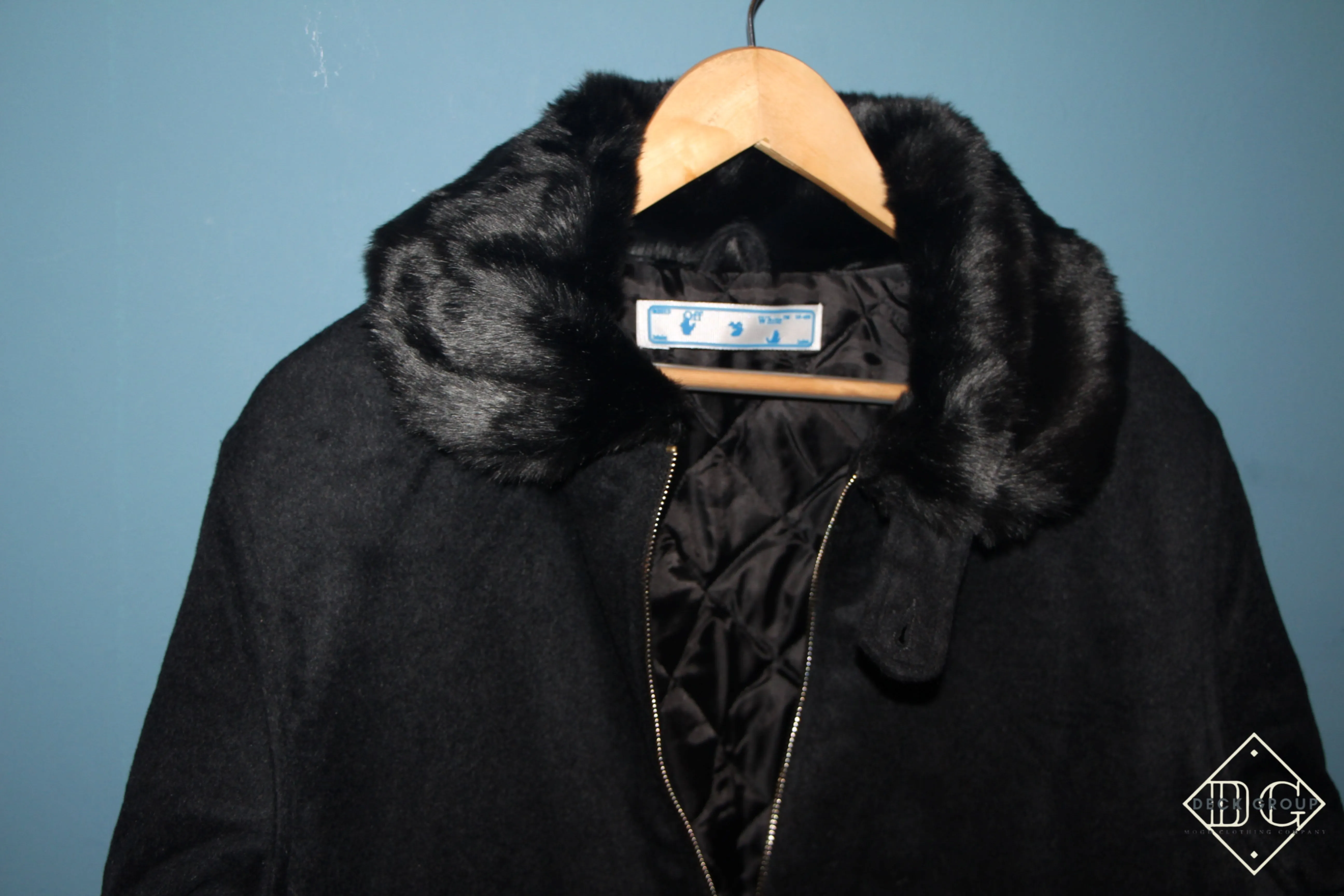 Off-White "Contrast-Collar Aviator" Jacket styled in Black for Fall&Winter