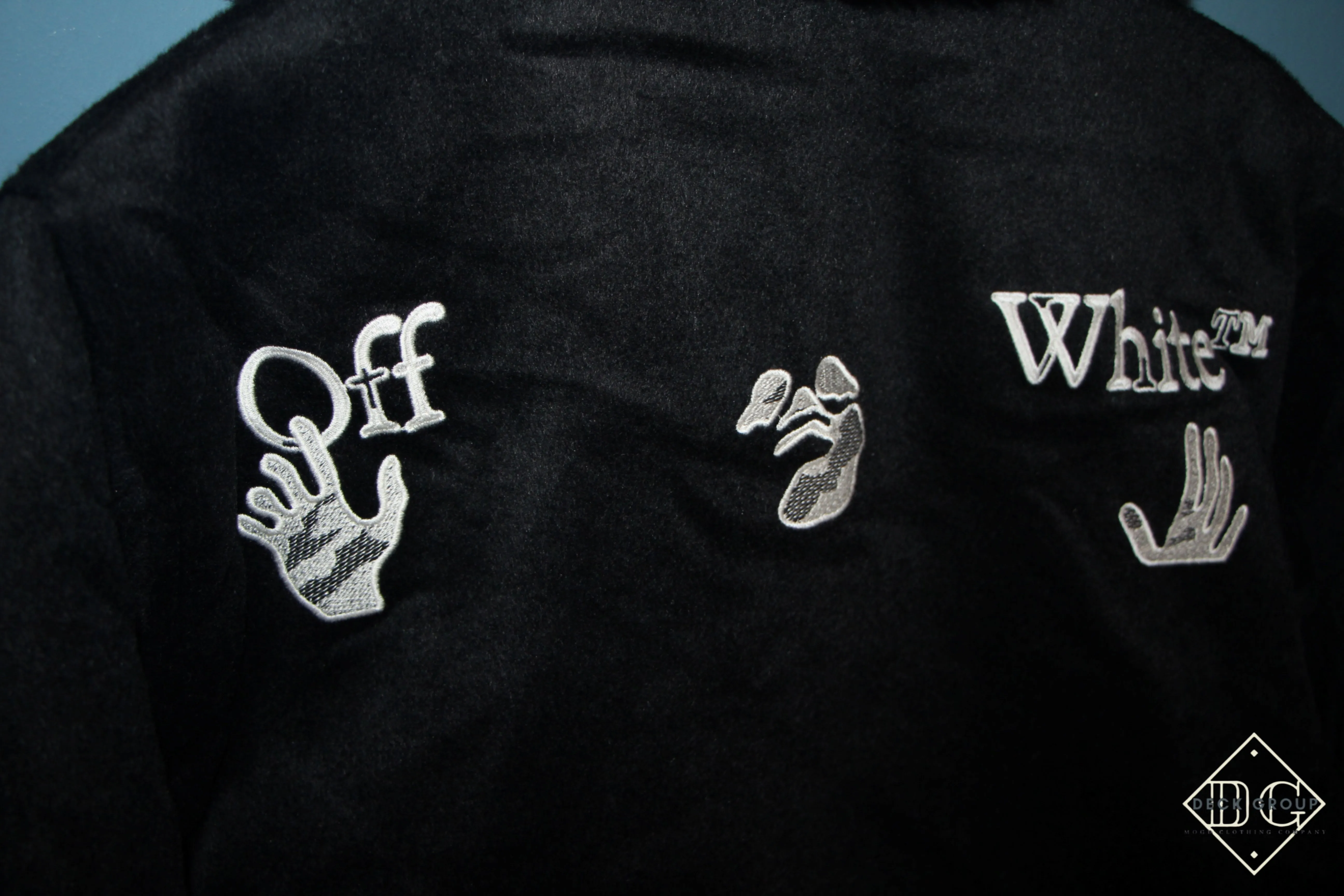 Off-White "Contrast-Collar Aviator" Jacket styled in Black for Fall&Winter