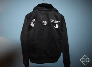 Off-White "Contrast-Collar Aviator" Jacket styled in Black for Fall&Winter