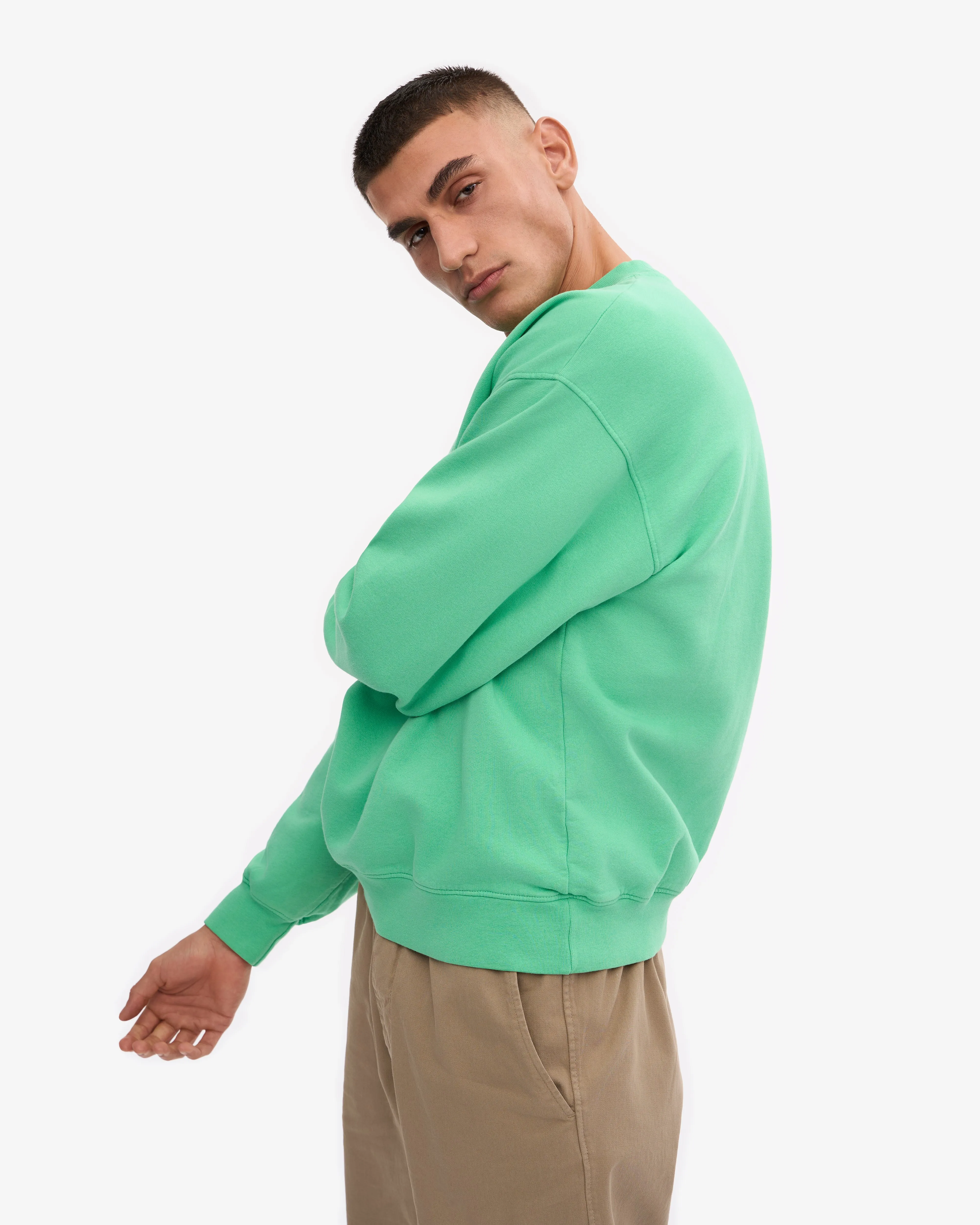 Organic Oversized Crew - Spring Green