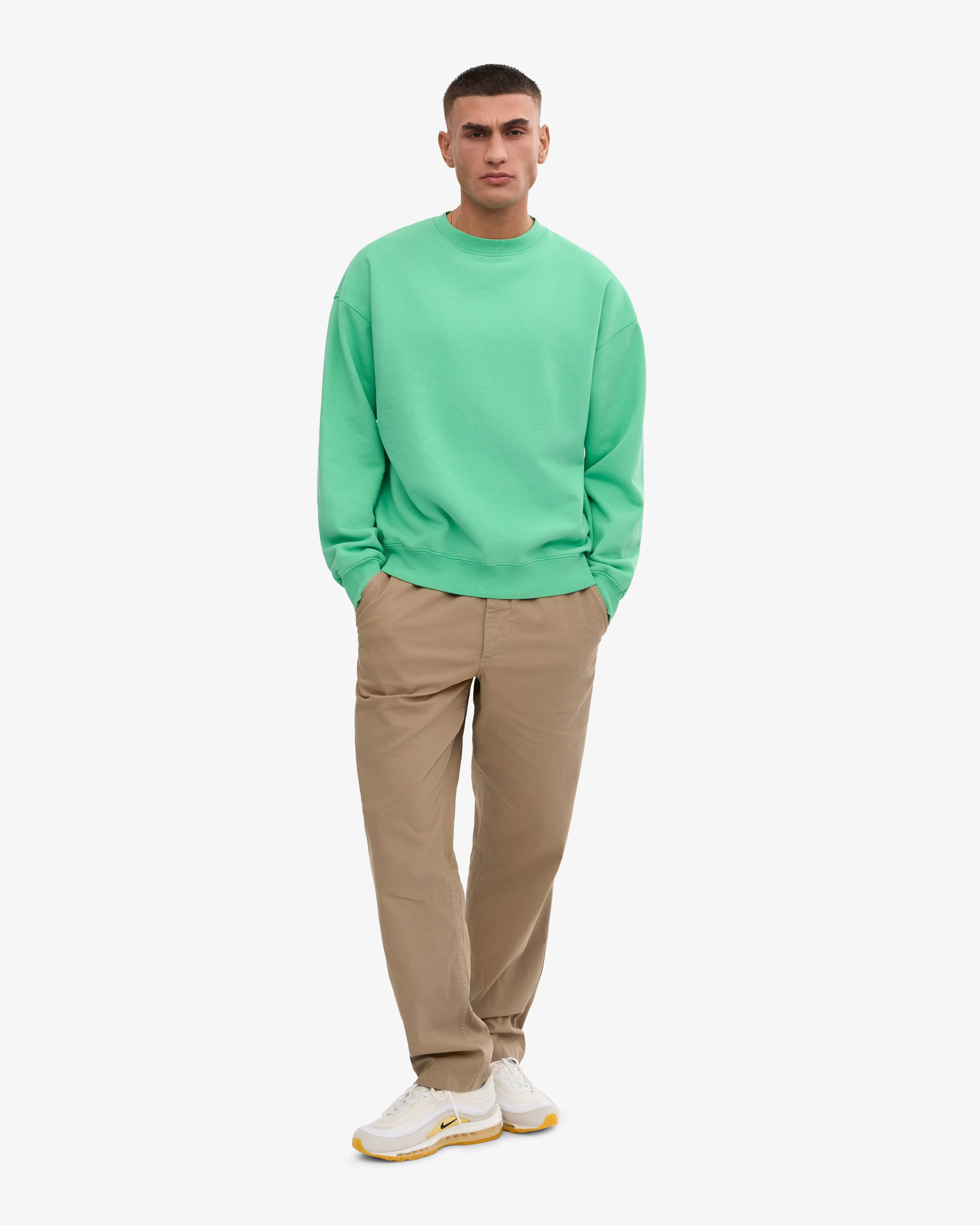 Organic Oversized Crew - Spring Green