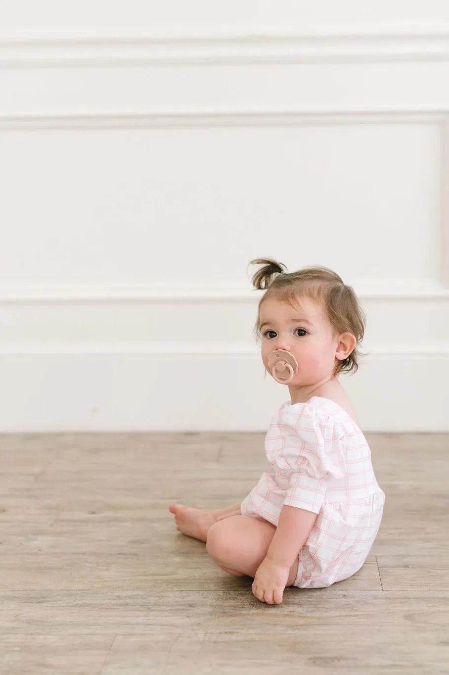 Puff Romper in Pink Picnic