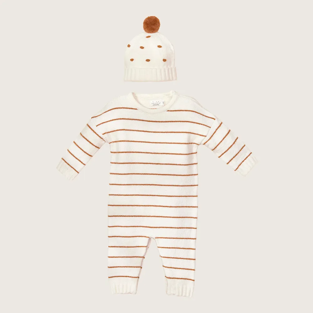 Rise Little Earthling Knitted Romper Set