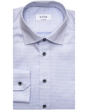 Sky Blue Geometric Dress Shirt