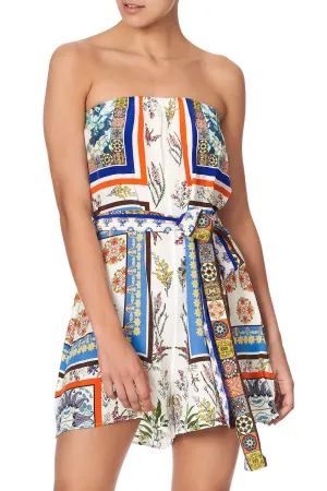 STRAPLESS PLAYSUIT WITH WAIST TIE GONE COAST