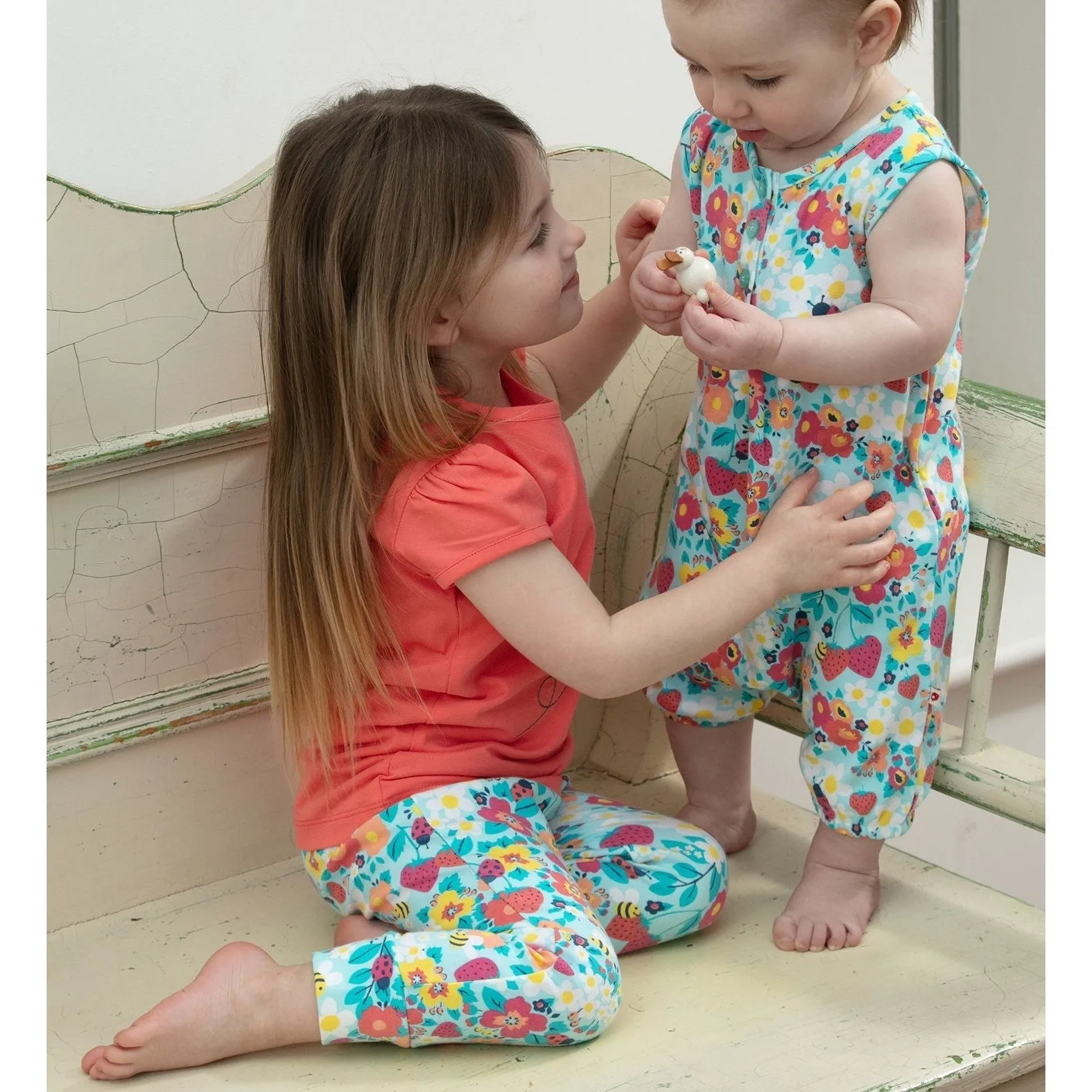 Strawberry Fields Sleeveless Shortie Romper