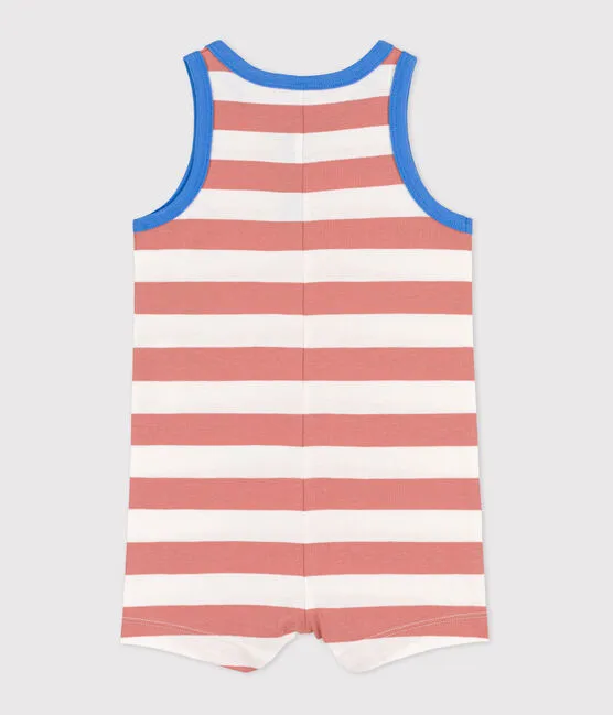 Striped Jersey Short Romper