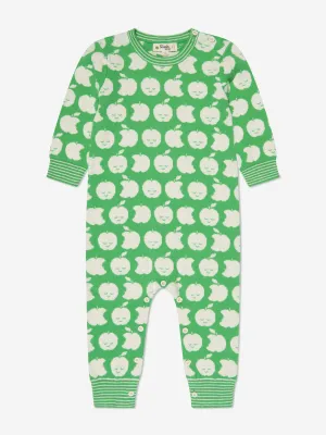 The Bonnie Mob Baby Apple Knit Romper in Green