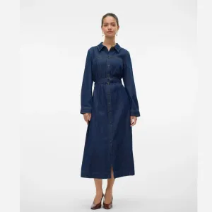 Vero Moda Long dress In Blue / Dark Blue Denim