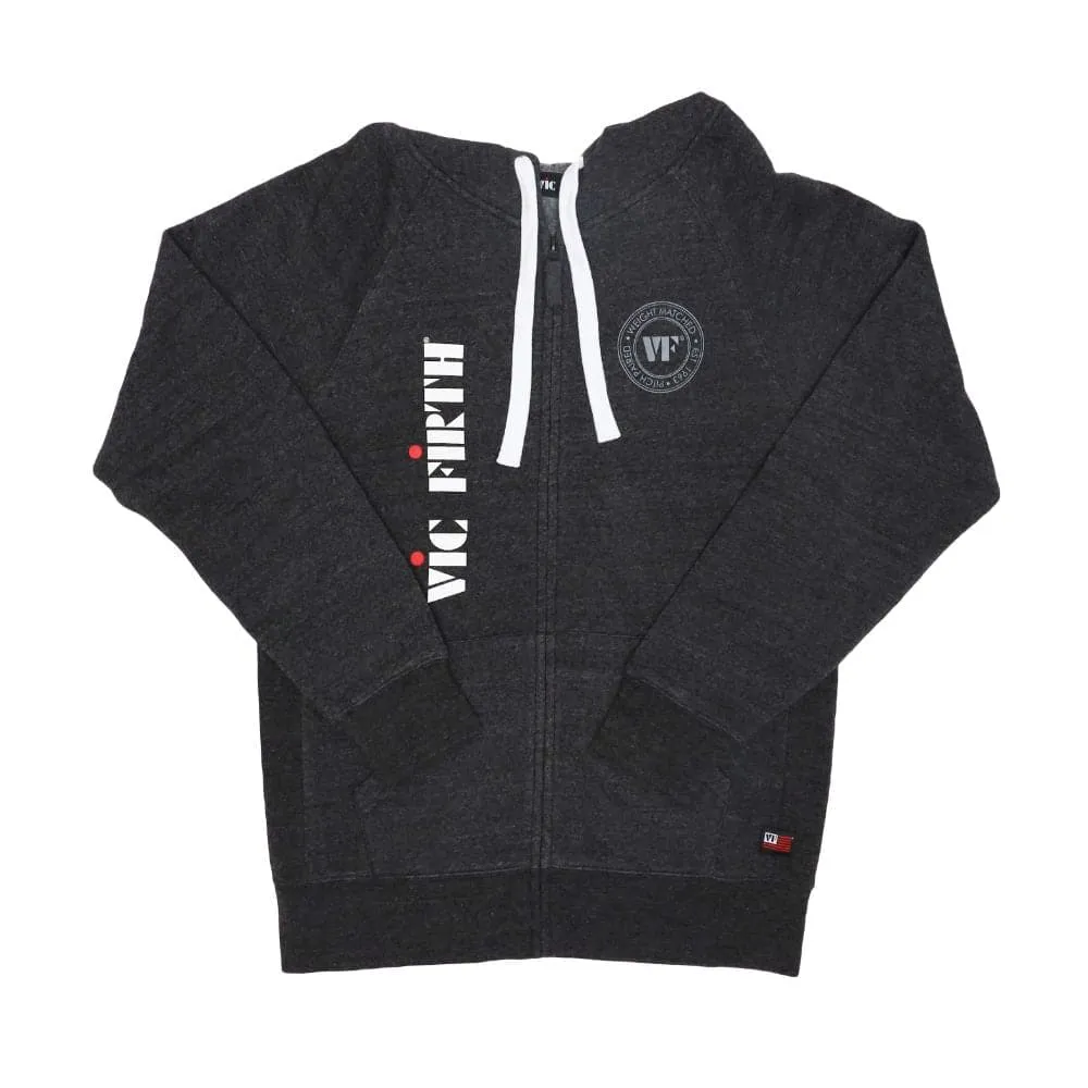 Vic Firth Zip Up Logo Hoodie LG