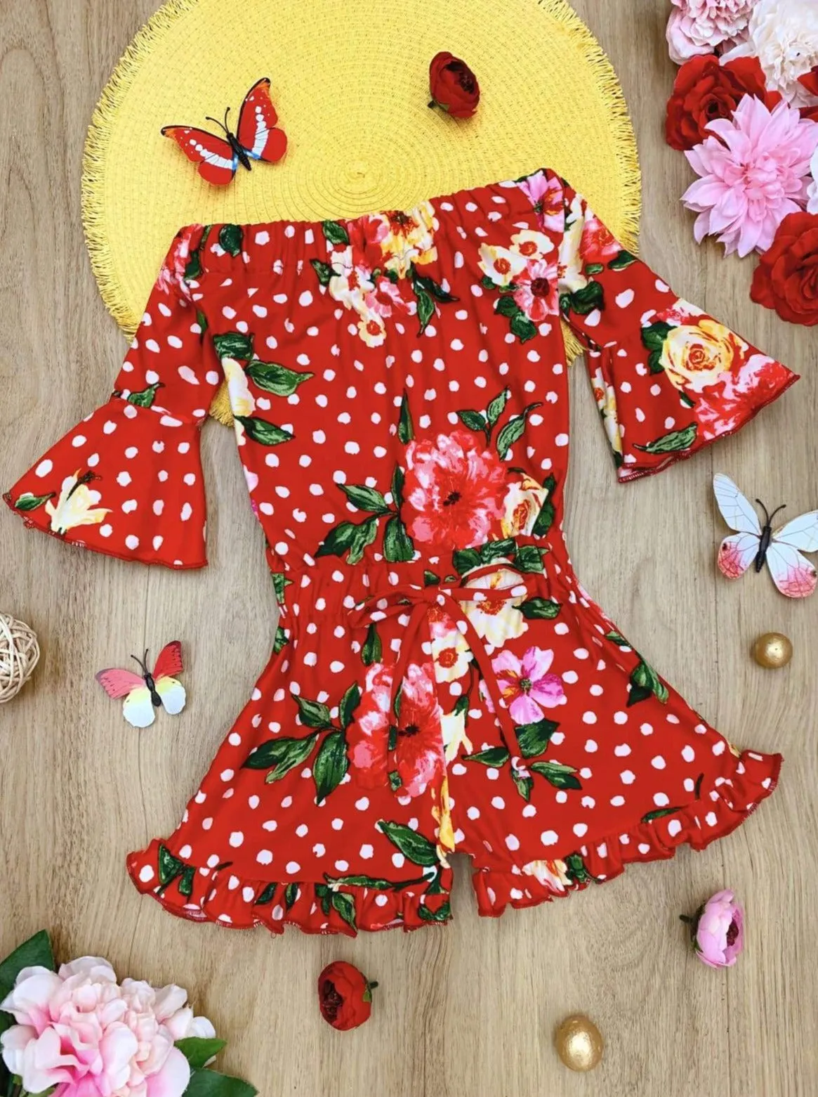Walk With Me Ruffled Boho Drawstring Romper