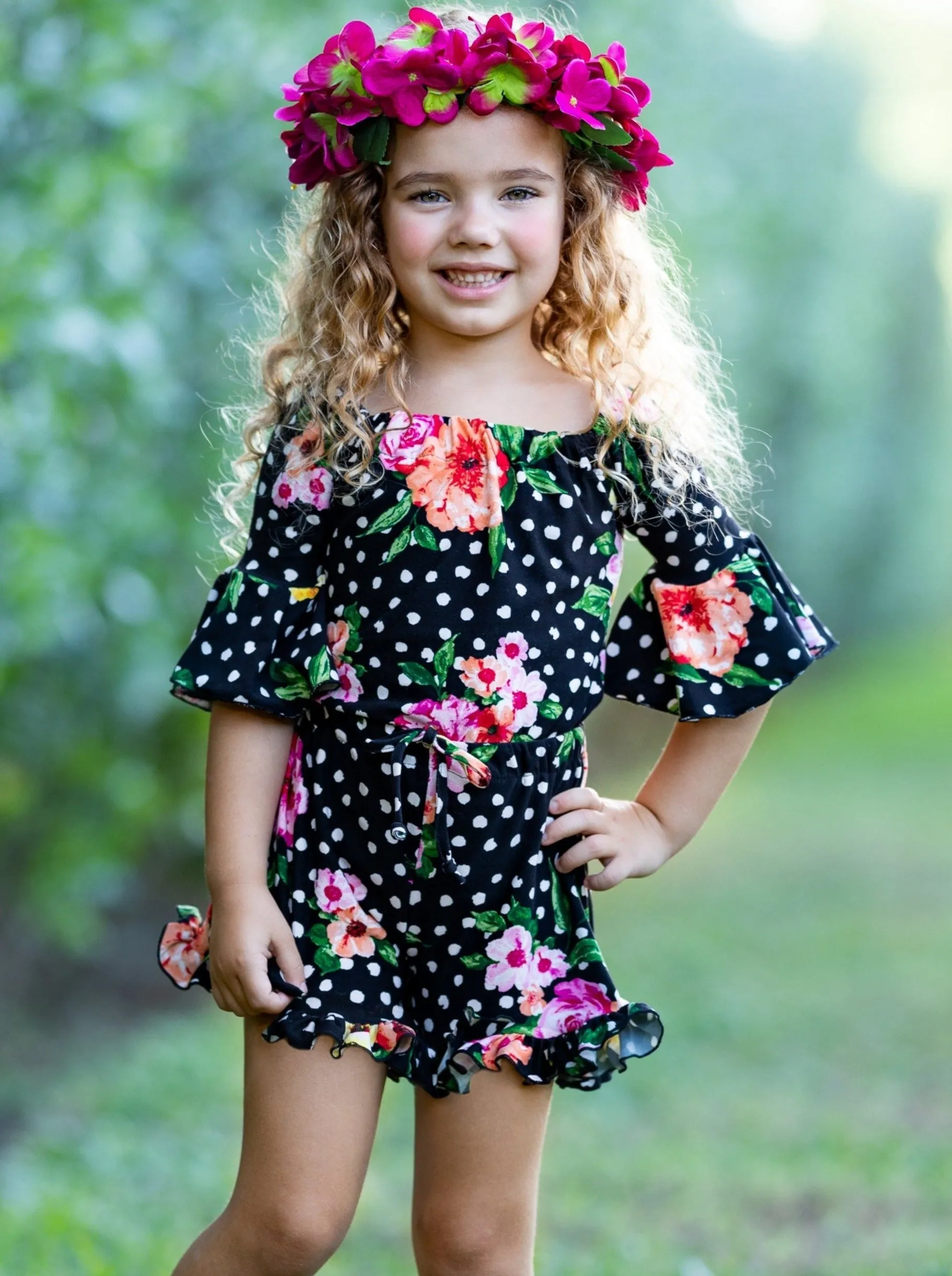 Walk With Me Ruffled Boho Drawstring Romper