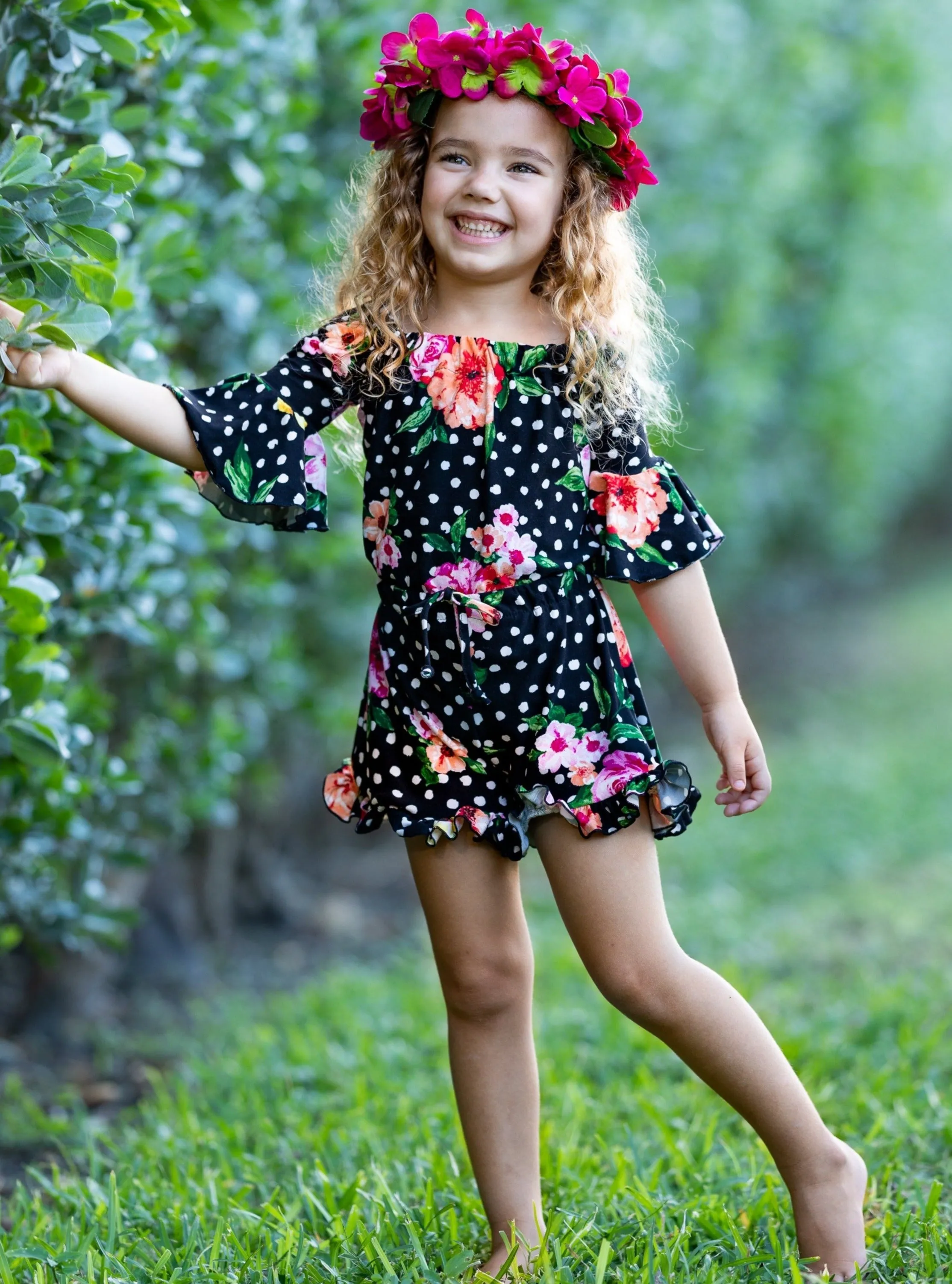 Walk With Me Ruffled Boho Drawstring Romper