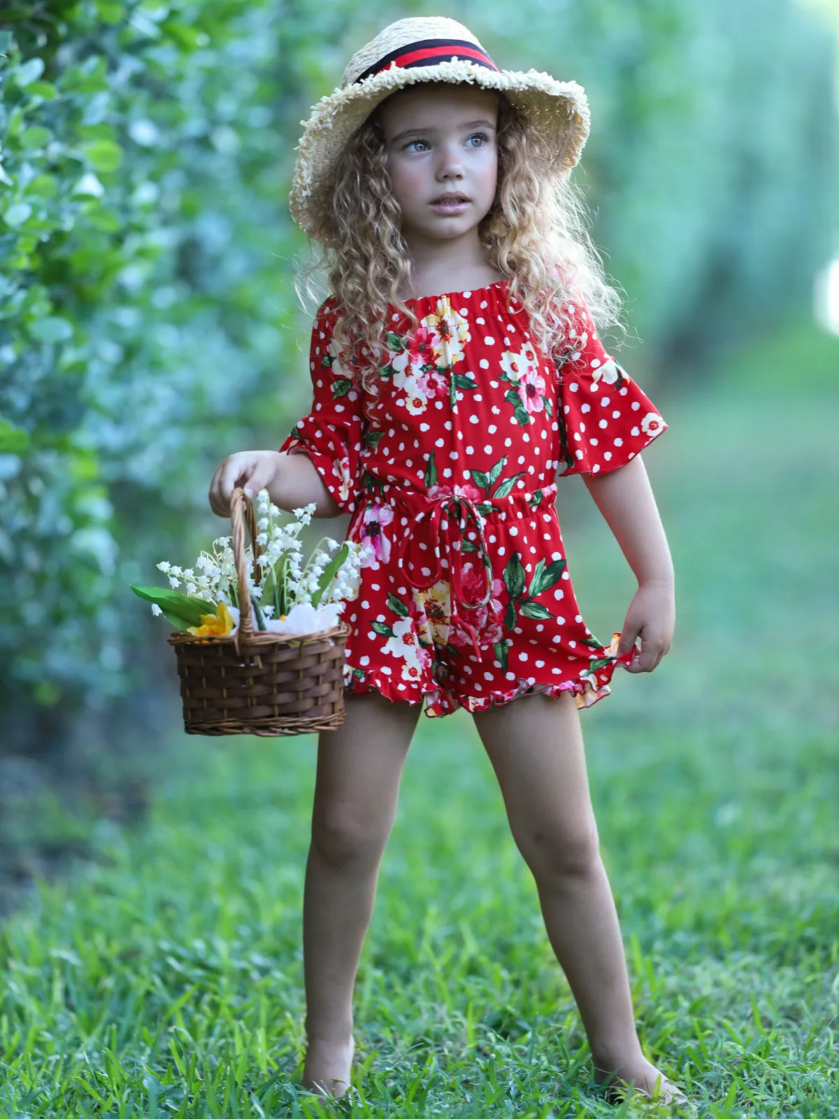 Walk With Me Ruffled Boho Drawstring Romper