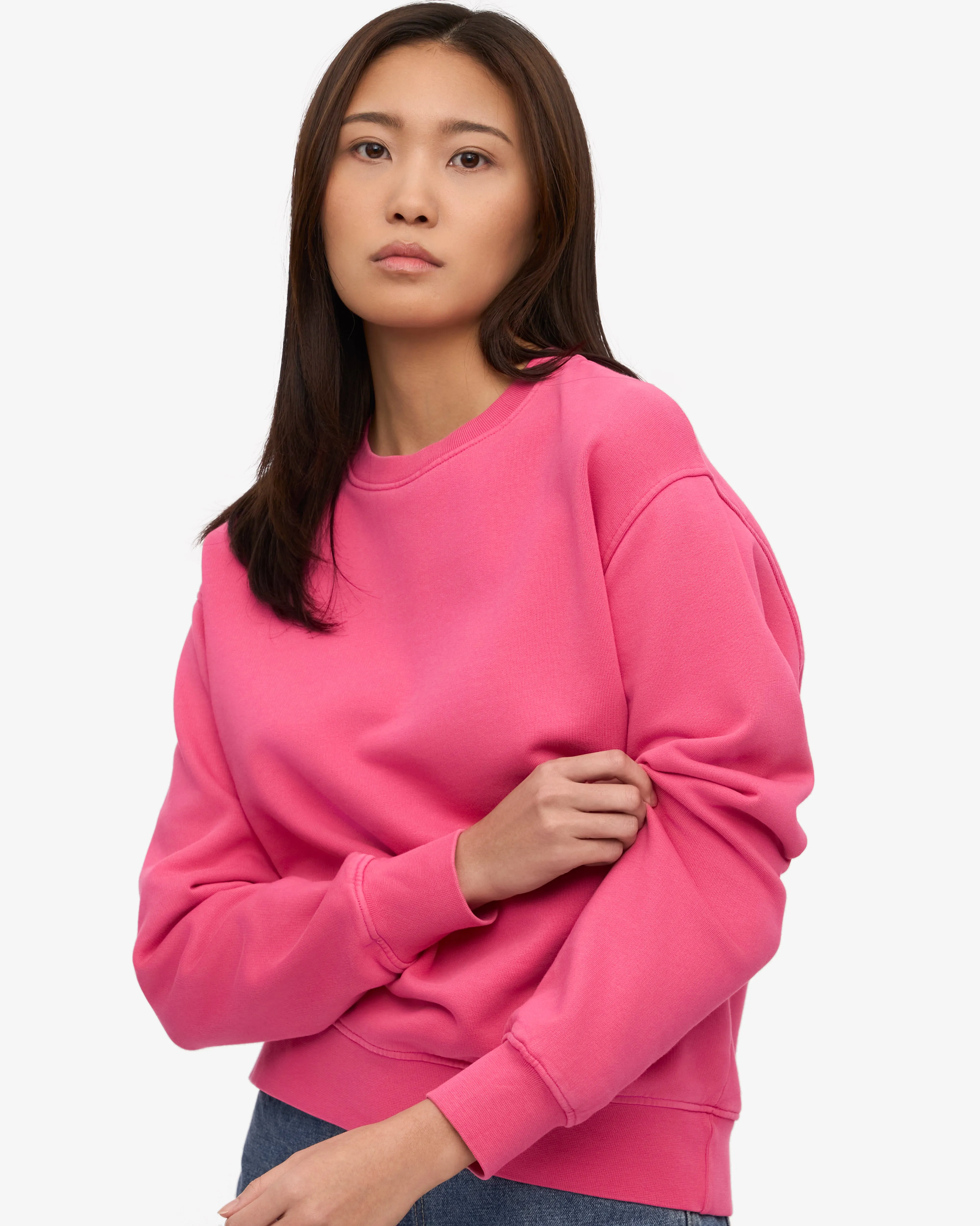 Women Classic Organic Crew - Bubblegum Pink