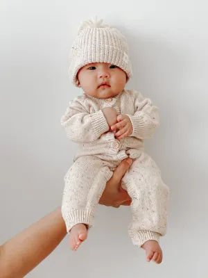 ZIGGY LOU - CLASSIC KNIT ROMPER | OATMEAL FLECK